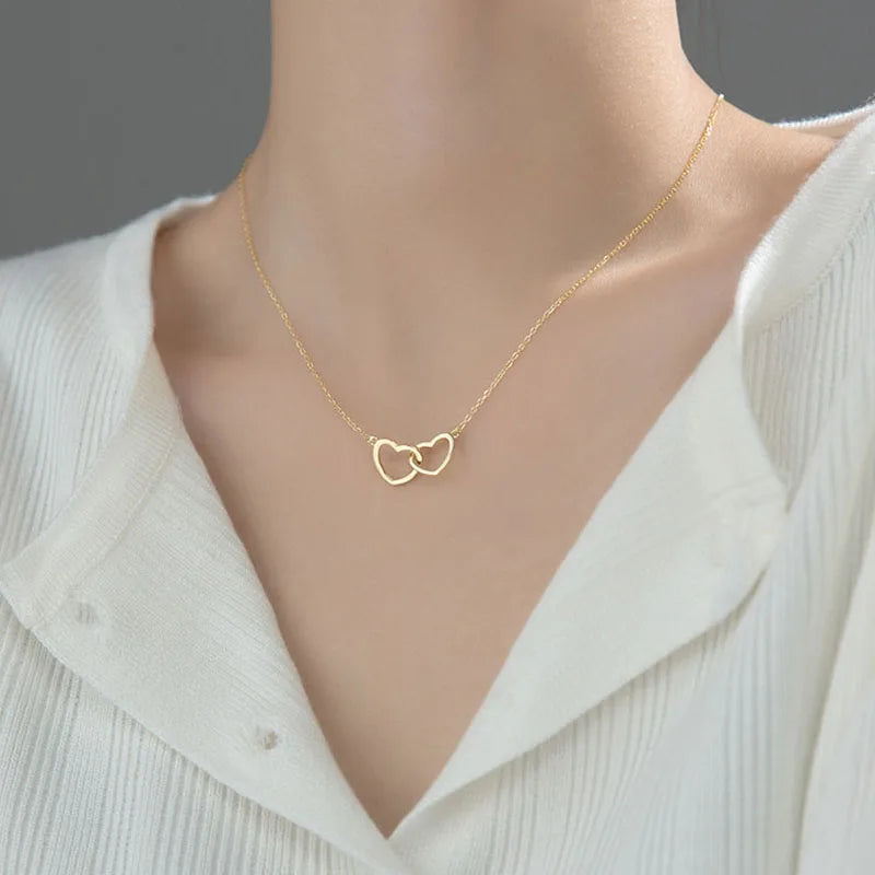 Para Minha Esposa - Colar Duplo Coração
